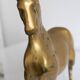 Vintage golden brass horse