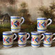 6 ceramic cups signed hc