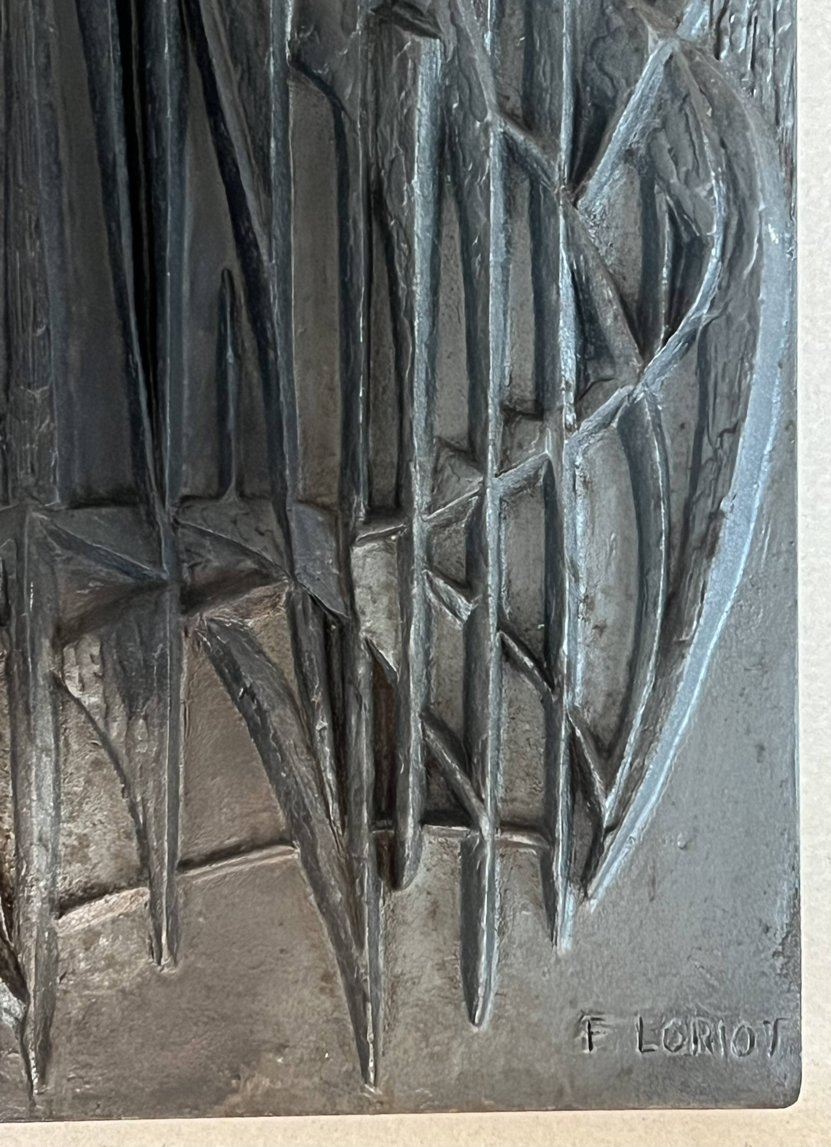 Fireplace plate by designer F. Loriot for Stern, France 1970s