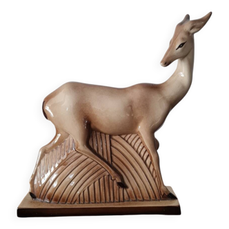Biche en céramique Art Déco