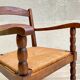 Wood armchair turned mulched way