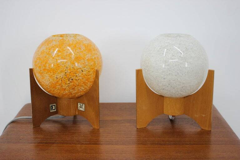 Pair of design table lamps "Rockets", 1960s