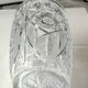 Boho chic vase in cut bohemian crystal. starry/crossions/foliage patterns. 20 x 12 cm
