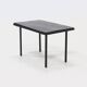 Table d'appoint ou table basse minimaliste en acier et ardoise des années 1960