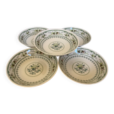 Cinq assiettes creuses coupelles provençal royal Doulton
