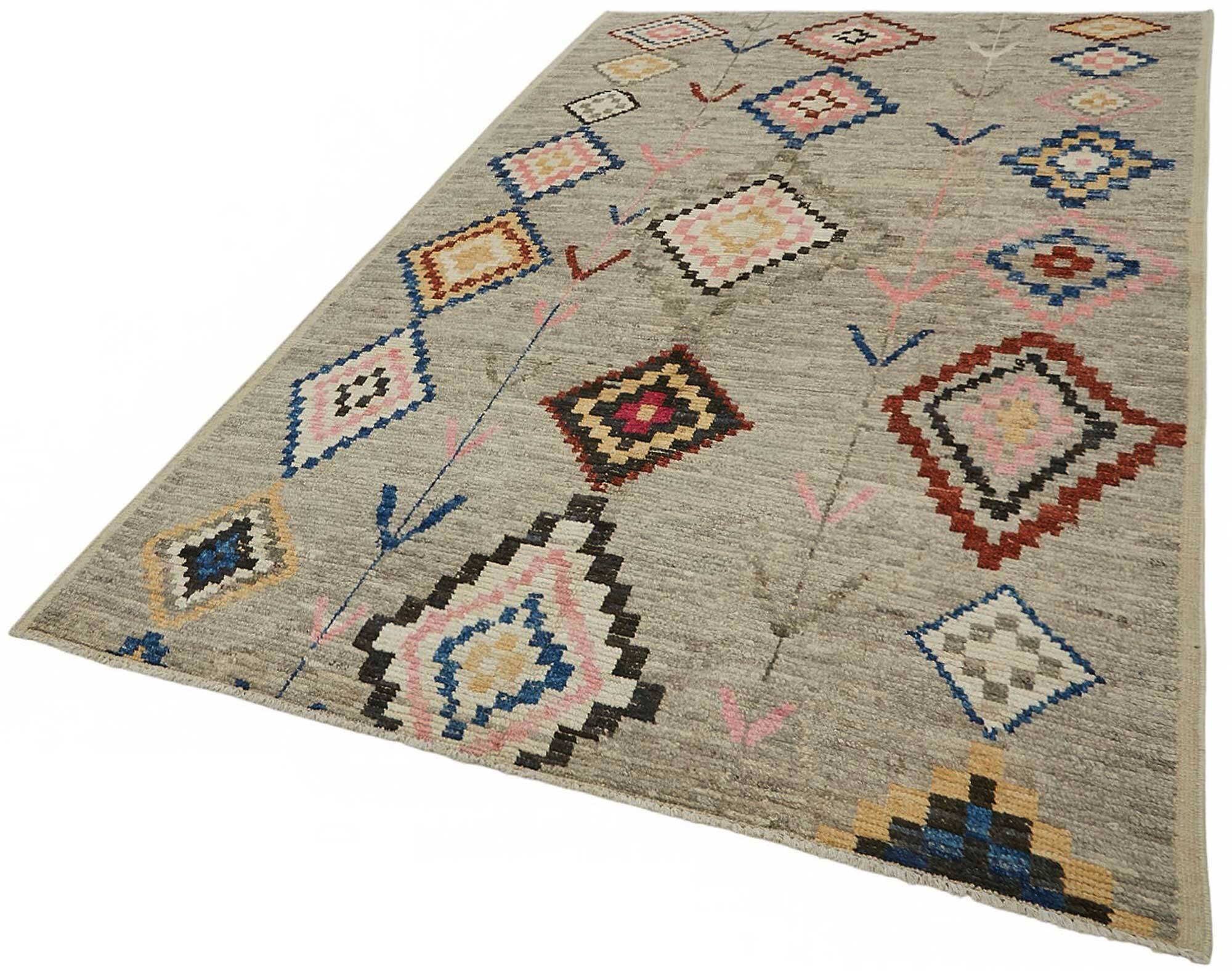 Hand-Knotted Tribal Unique 180 cm x 290 cm Multicolor Wool Carpet