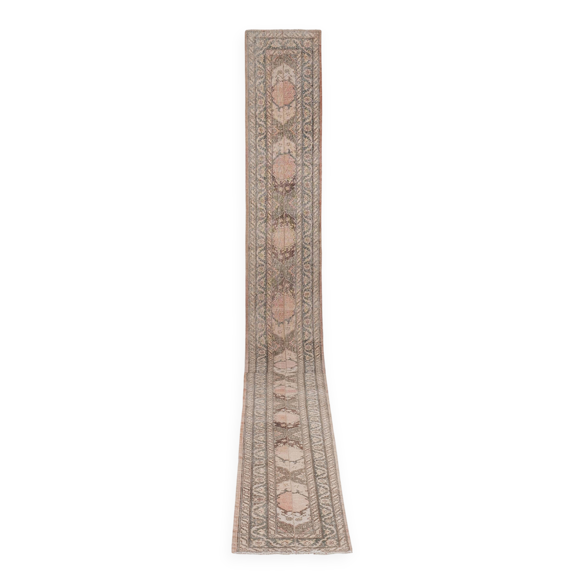 Vintage Turkish Oushak Rug Handwoven 70x673 cm