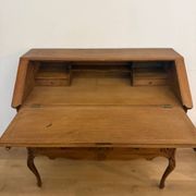 Carved oak secretary