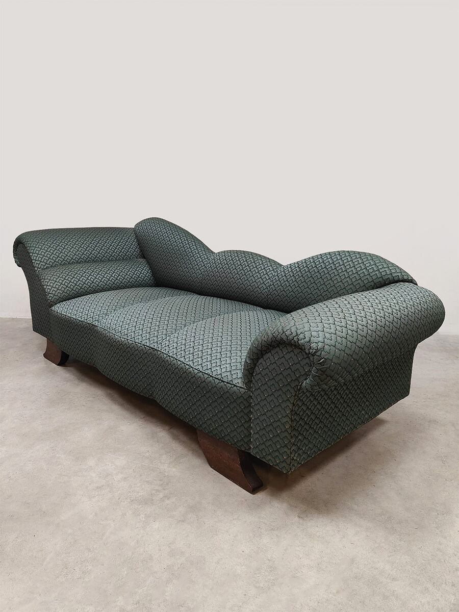 Art deco chaise longue lounge sofa 'Wave'