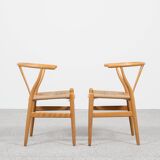 Midcentury pair of original Wishbone Chairs by Hans Wegner for Carl Hansen & Søn