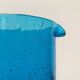 Broc en verre bleu fait main, années 1960