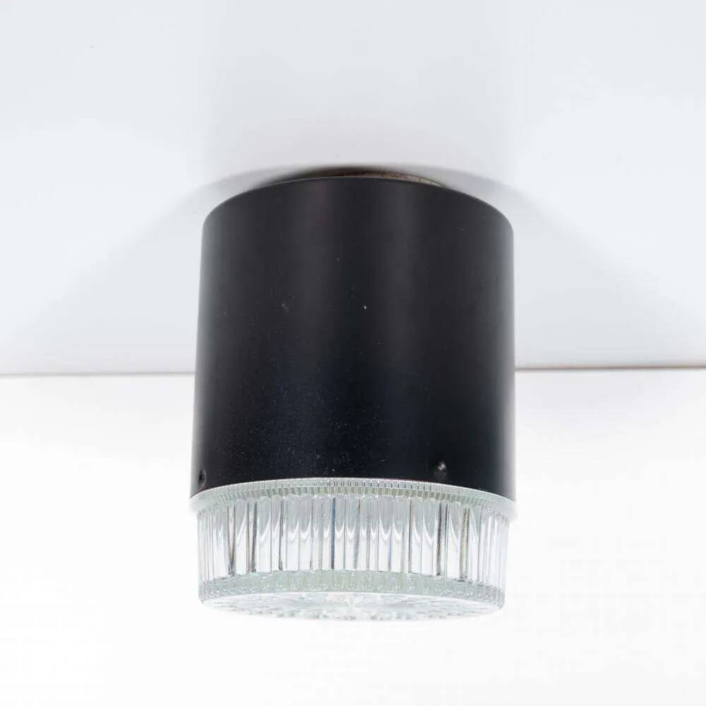 Vintage glass ceiling lamp from the 1960s.