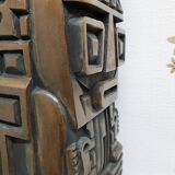 Lampe tiki totem sculptée à la main