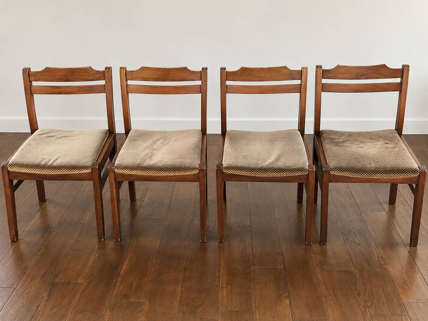 Set of 4 vintage solid wood chairs