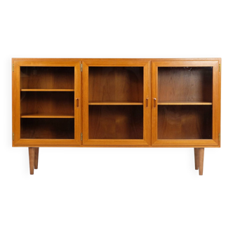 Buffet danois en teck Vitrine Sven Ellekaer vintage années 60 70er Midcentury