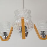 Mid-century Chandelier by Drevo humpolec,1970's.