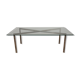 Table basse minimaliste en acier chromé et verre