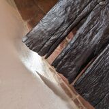 Table basse bois brûlé