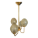 1950s gold pendant light with 4 egg globes