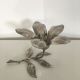 Flower ashtray on chrome stem with 5 removable ashtray petals