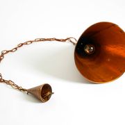 1960s cone pendant lamp in copper by th. valentiner copenhagen denmark
