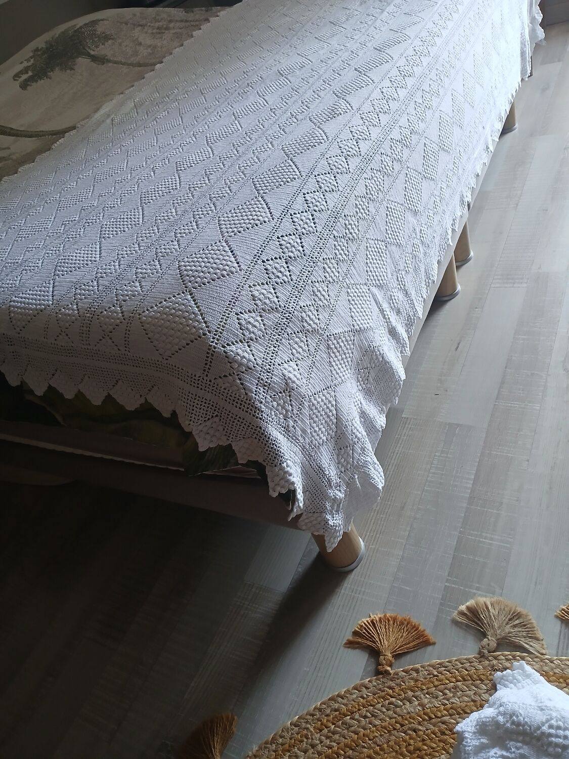 2 antique crochet bedspreads