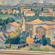Original Swedish Oil on Canvas – “Bourg St Andeol, France” by Evert H. Duhan – Dated 1947 – Vintage & Framed