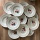 Vintage-Set of 14 soup plates-floral pattern
