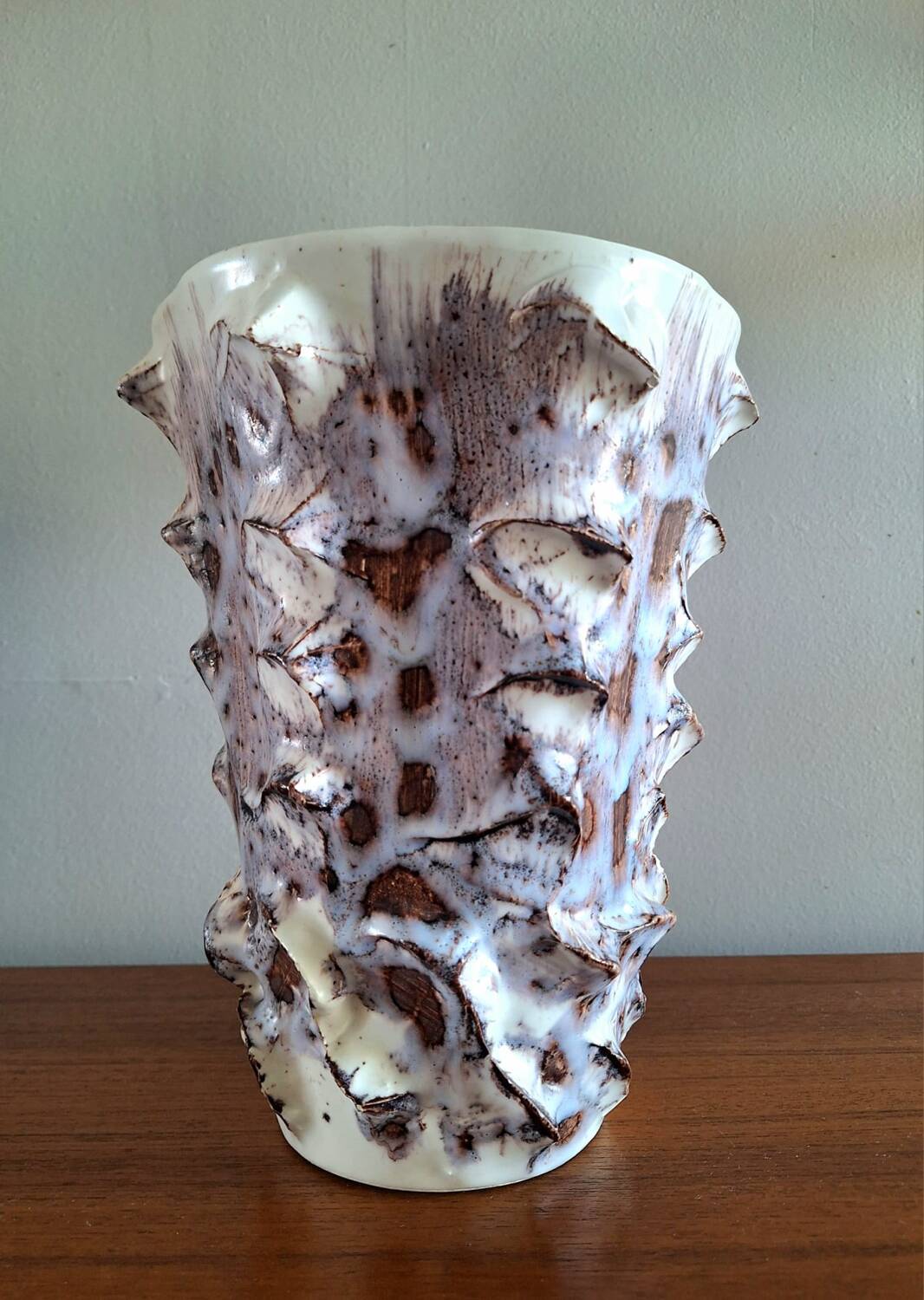 Large vintage Vallauris vase, old ceramic
