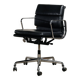 Charles & Ray Eames EA217 Office Chair in Chrome and Black leather, Vitra