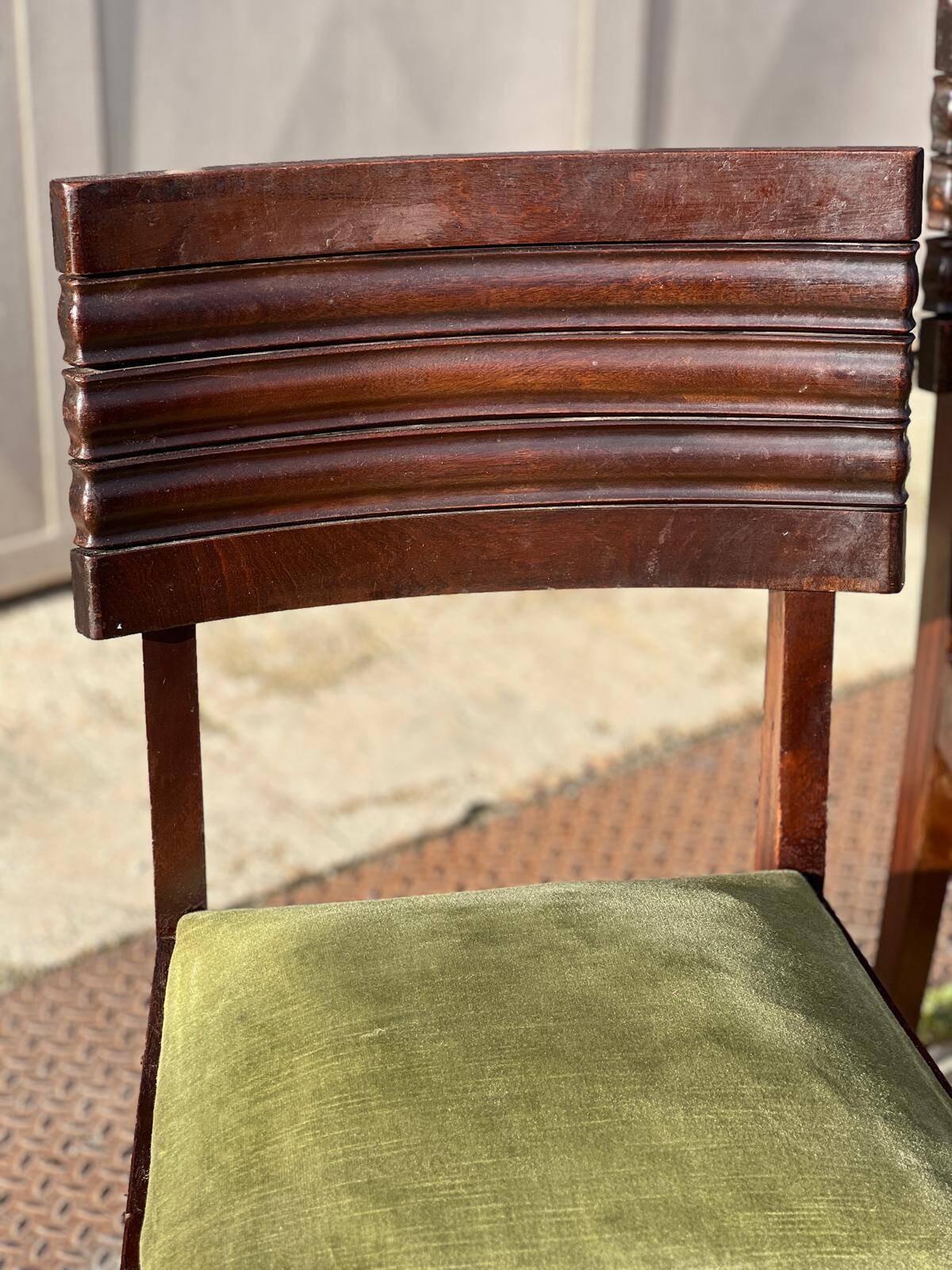 6 numbered French Art Deco chairs, 1940