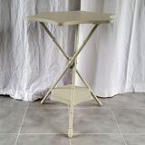 Patinated tripod pedestal table