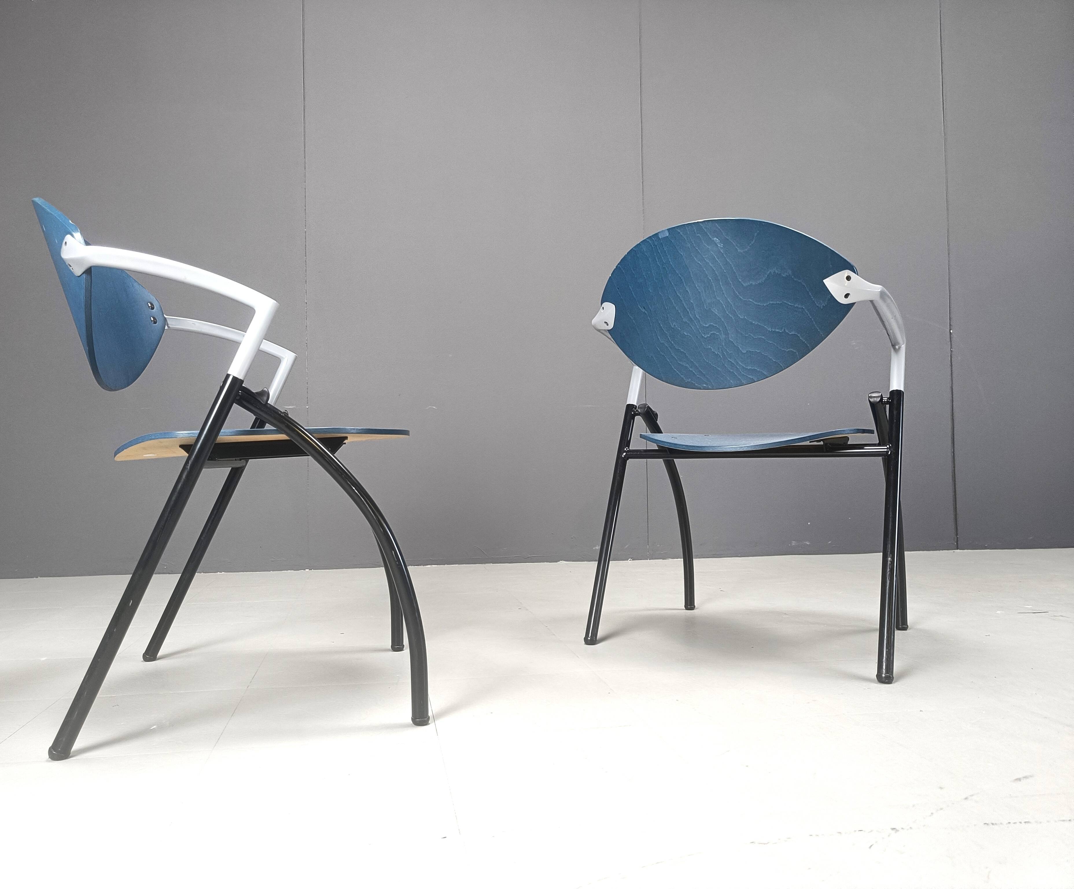 Post modern dining chairs, 1990s