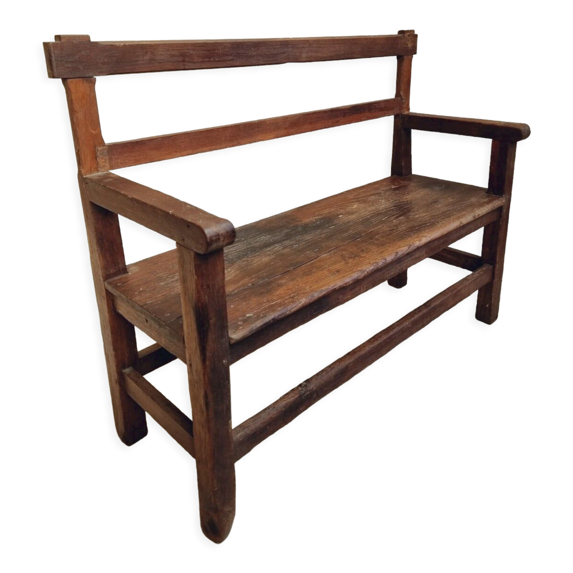 Antique oak bench hall bench 105 cm