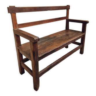 Antique oak bench hall bench 105 cm