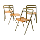 4 Folding Chairs of Giorgio Cattelan for Cidue, Italy 1970's