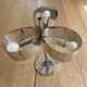 Chromed metal table lamp with 3 lights