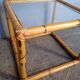 Square rattan end coffee table ep 1970