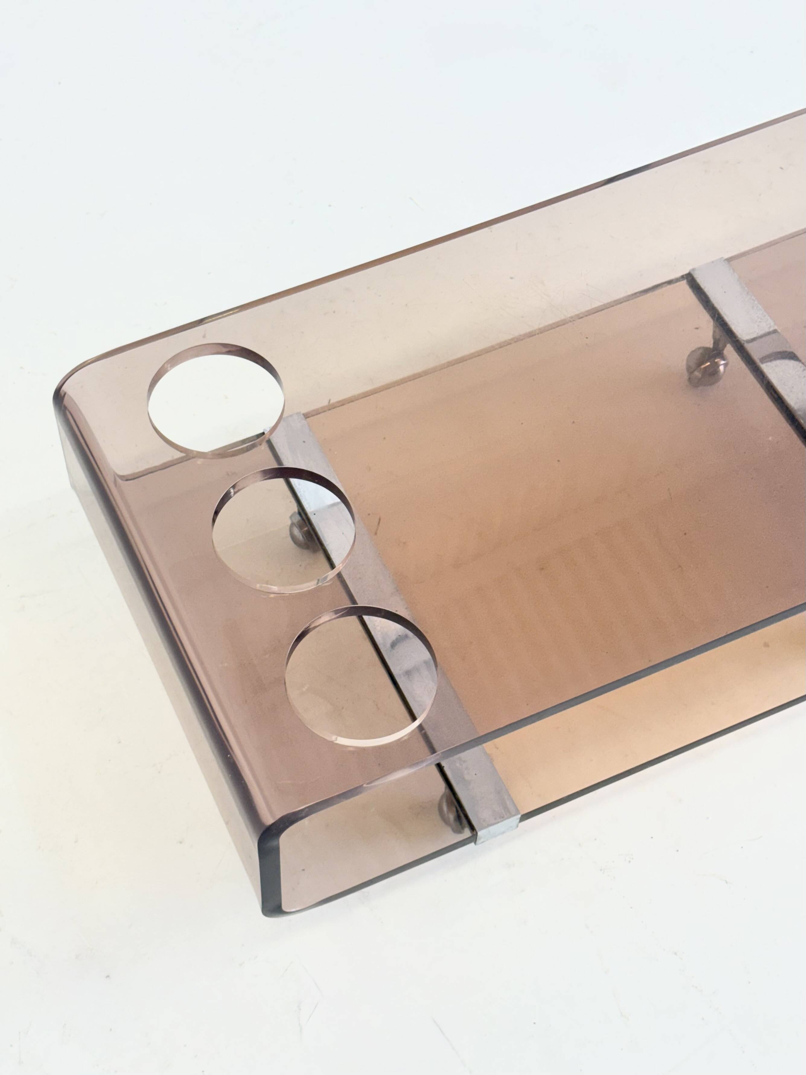 Lucite Bar Cart by Michel Dumas for Roche Bobois