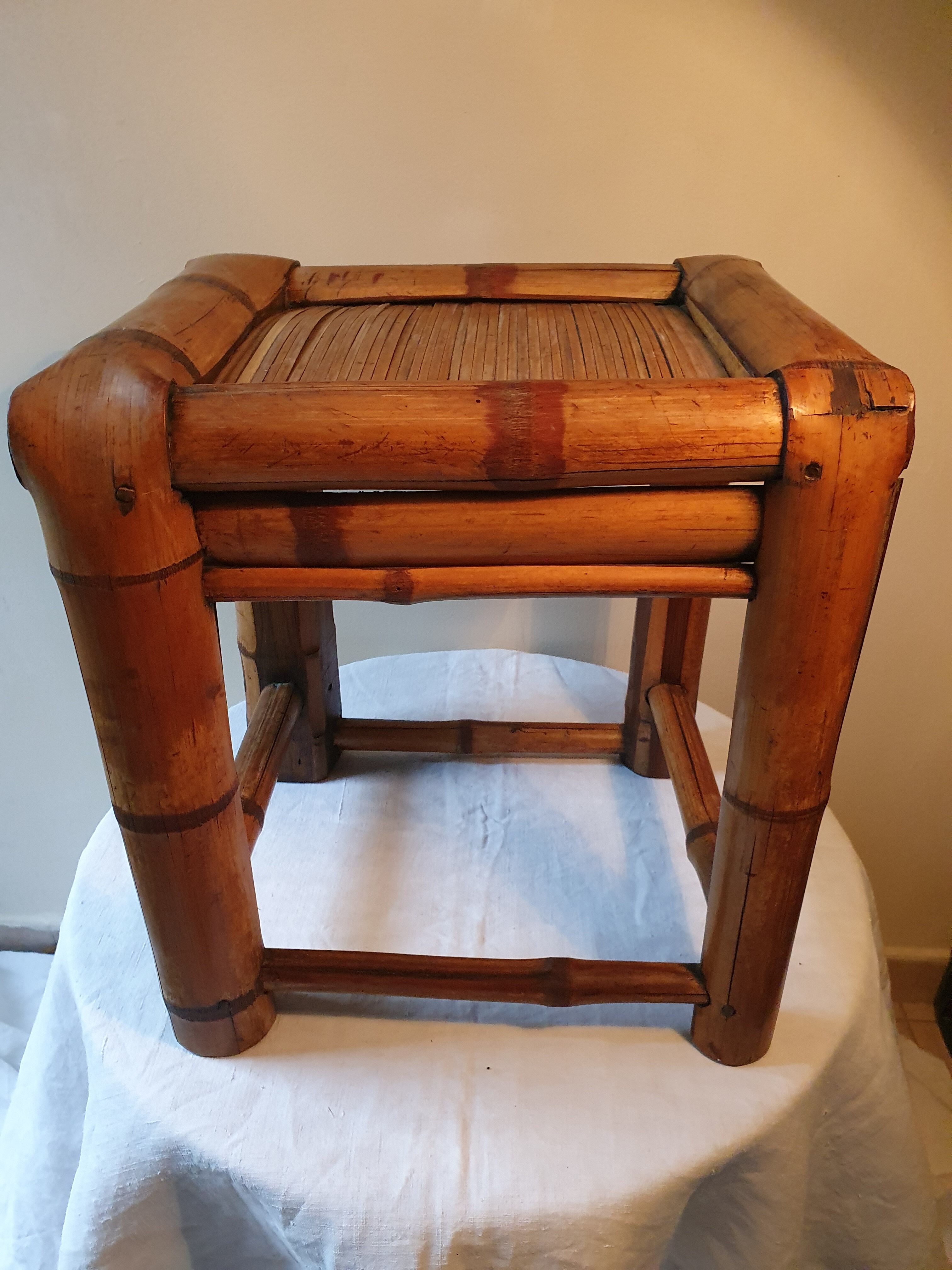 Bamboo side table