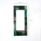 Coloured glass mirror, French work from the 1960s, 35x77 cm.