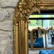 Louis-Philippe mirror gilded with gold leaf, mercury glass, 97.5cm