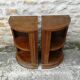 Two bedside tables in walnut
