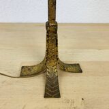 Lampe fer forgé doré travail espagnol