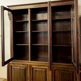 Empire style swan neck bookcase in mahogany / mid 20th century
