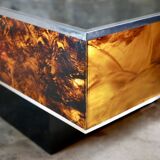 Tortoiseshell plexiglass coffee table, 1970s