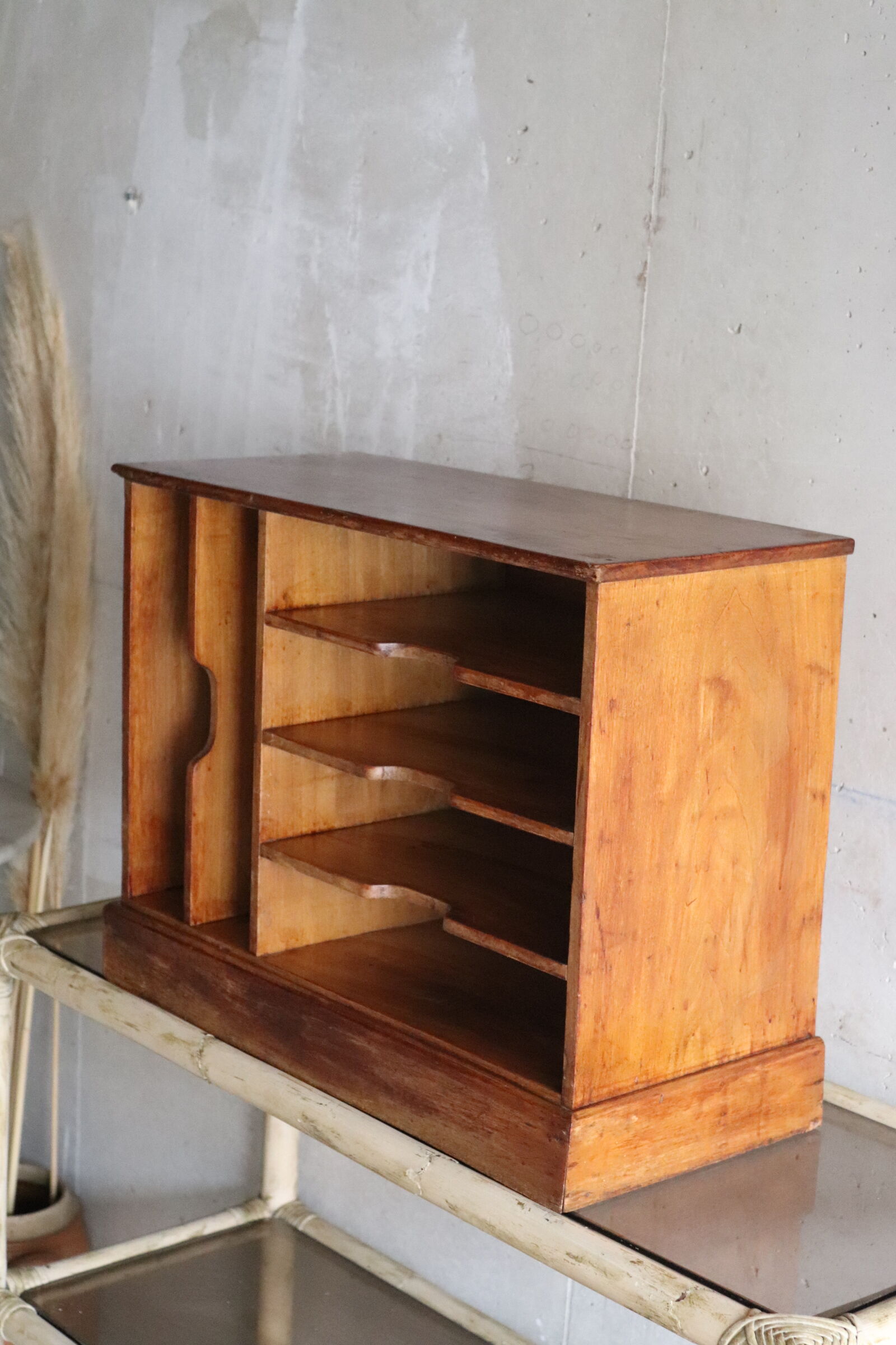 Office sorter, old wooden document holder
