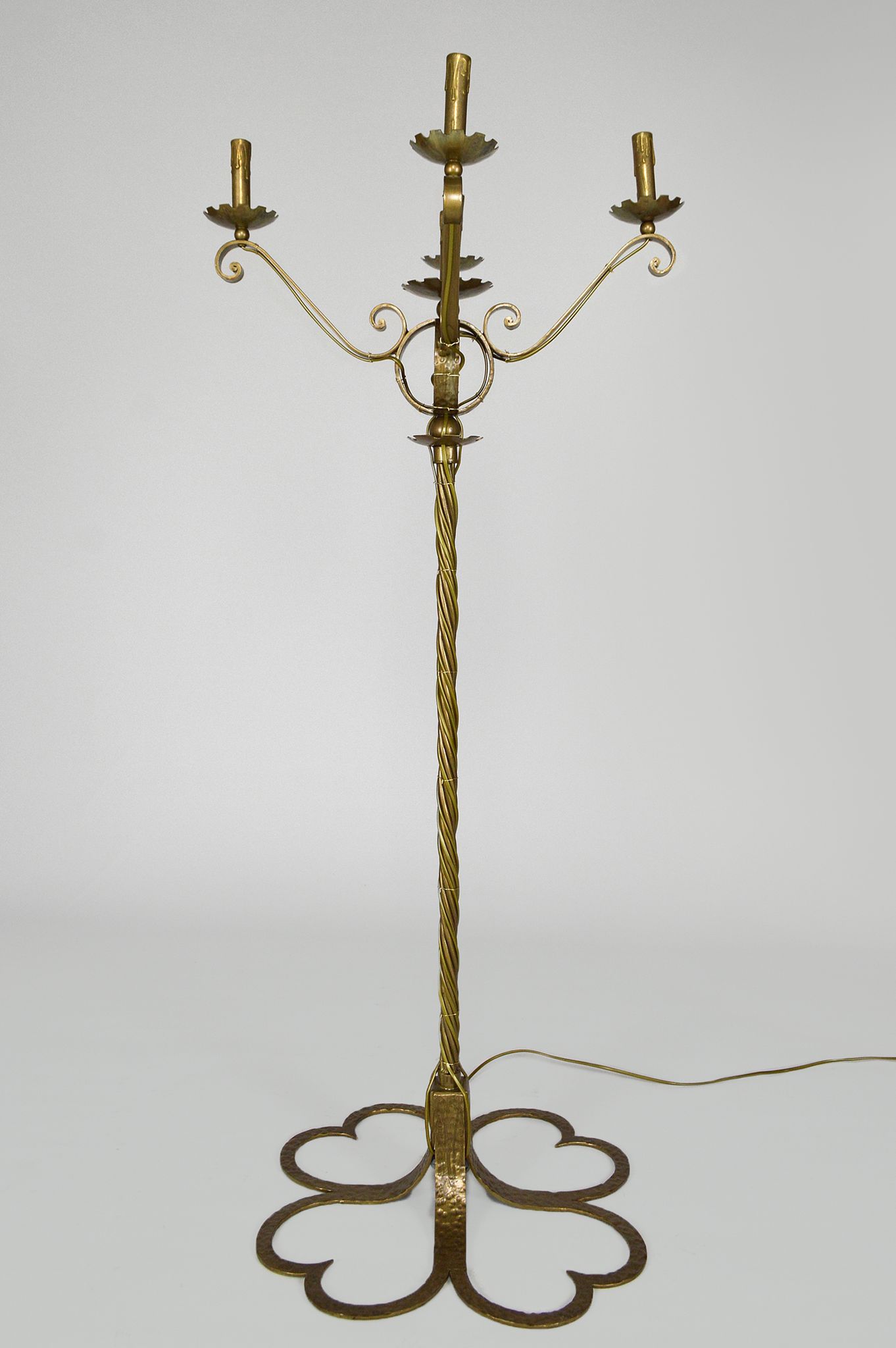 Gold wrought iron lamppost