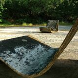 Ensemble de 2 chaises à bascule de jardin Loop Early Edition par Willy Guhl pour Eternit AG, Suisse 1950