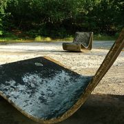 Set of 2 Early Edition Loop Garden Rocking Chairs by Willy Guhl for Eternit AG, Switzerland 1950s